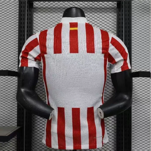 2026 Atletico Madrid Style Home Soccer Jersey - Elite Red & White Striped Football Shirt - Unbranded High-Performance Teamwear