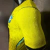 2026 Brazil Style National Team Soccer Jersey - Premium Jacquard Yellow Football Shirt - Unbranded High-Performance Teamwear