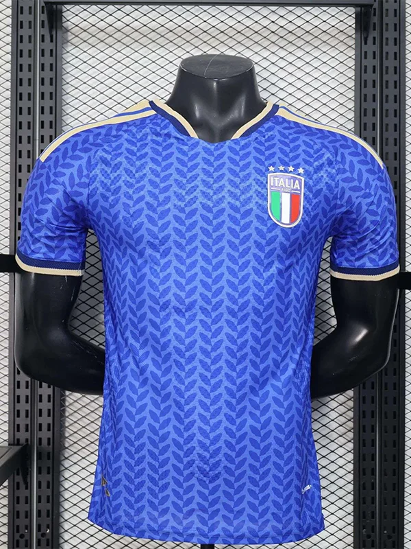 jerseyforge-2026-italy-soccer-jersey-azure-front Italy Style Soccer Jersey Azure Blue Leaf Edition