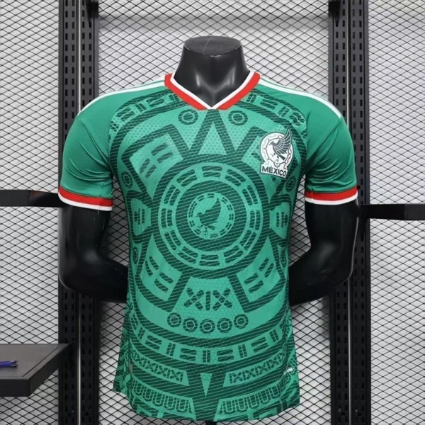 Mexico Style National Team Soccer Jersey Aztec Culture Green