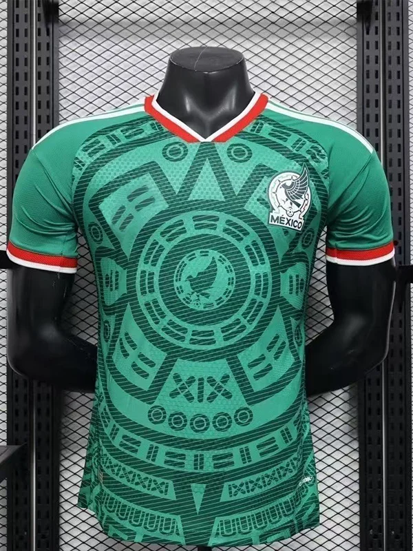 jerseyforge-2026-mexico-soccer-jersey-aztec-front Mexico Style National Team Soccer Jersey Aztec Culture Green