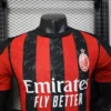 jerseyforge-ac-milan-jersey-chest-sponsor-detail 2026 AC Milan Style Home Soccer Jersey - Red & Black Rossoneri Football Shirt - Unbranded High-Performance Teamwear