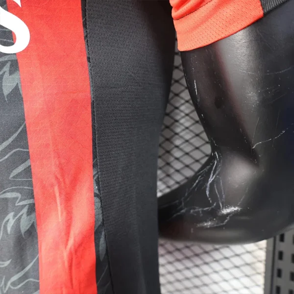 jerseyforge-ac-milan-jersey-side-mesh-ventilation 2026 AC Milan Style Home Soccer Jersey - Red & Black Rossoneri Football Shirt - Unbranded High-Performance Teamwear