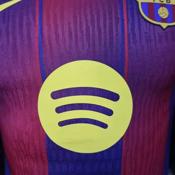 jerseyforge-barcelona-jersey-spotify-sponsor-detail 2026 Barcelona Style Home Soccer Jersey - Elite Blaugrana Red & Blue Football Shirt - Unbranded High-Performance Teamwear