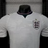 jerseyforge-england-jersey-ribbed-collar-detail 2026 England Style National Team Soccer Jersey - Elite White Three Lions Edition - Unbranded High-Performance Teamwear