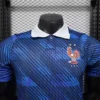 jerseyforge-france-soccer-crest-embroidery-detail 2026 France Style National Team Soccer Jersey - Premium Blue Football Shirt - Unbranded High-Performance Teamwear