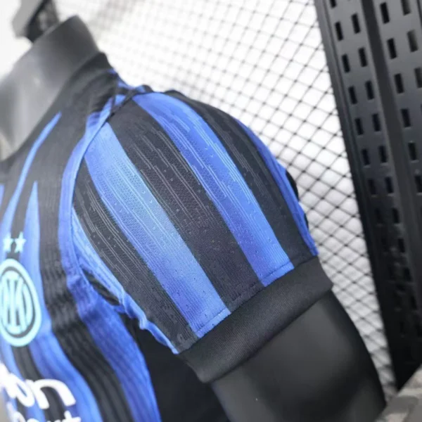 jerseyforge-inter-milan-jersey-sleeve-stripe-texture 2026 Inter Milan Style Home Soccer Jersey - Elite Nerazzurri Blue & Black Football Shirt - Unbranded High-Performance Teamwear