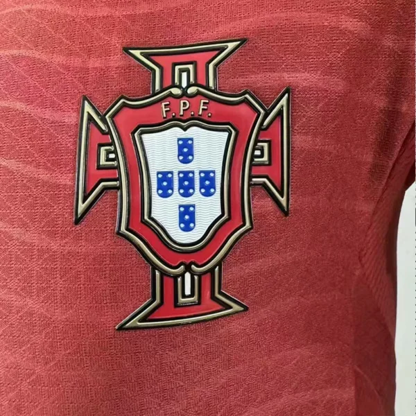 2026 Portugal Style National Team Soccer Jersey - Elite Red Wave Edition - Unbranded High-Performance Teamwear