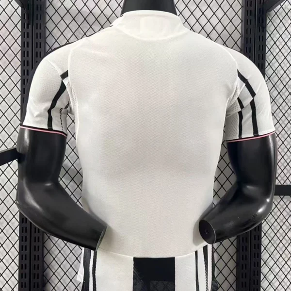 juventus-2026-jersey-back-white 2026 Juventus Style Home Soccer Jersey - Modern Black & White Striped Kit - Pink Elite Edition Customizable Teamwear